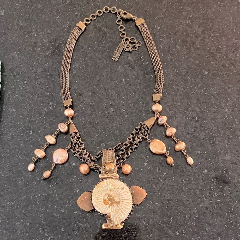 JAN MICHAELS SAN FRANCISCO Freshwater Pearl Shell Vintage necklace Set Retired - Picture 2 of 10